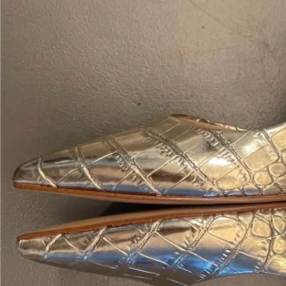 INC International Concepts Kenjay d’Orsay Stiletto Gold Croc-Embossed Women’s 8M - Picture 9 of 13